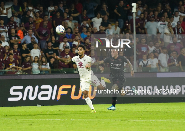 Valentino Lazaro of Torino Fc during the Serie A TIM match between US Salernitana and Torino FC in Salerno, Italy, on September 18, 2023. 