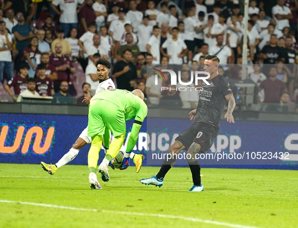 Pasquale Mazzocchi of Us Salernitana 1919 during the Serie A TIM match between US Salernitana and Torino FC in Salerno, Italy, on September...