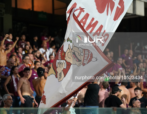 Supporters of Torino Fc during the Serie A TIM match between US Salernitana and Torino FC in Salerno, Italy, on September 18, 2023. 