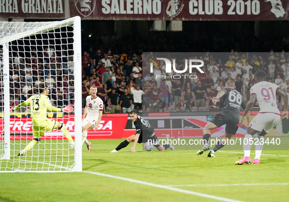 Mateusz Legowski of Us Salernitana 1919 during the Serie A TIM match between US Salernitana and Torino FC in Salerno, Italy, on September 18...