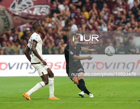 Lorenzo Pirola of Us Salernitana 1919 during the Serie A TIM match between US Salernitana and Torino FC in Salerno, Italy, on September 18,...