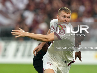 Perr Schuurs of Torino Fc during the Serie A TIM match between US Salernitana and Torino FC in Salerno, Italy, on September 18, 2023. (