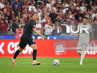 Emil Bohinen of Us Salernitana 1919 during the Serie A TIM match between US Salernitana and Torino FC in Salerno, Italy, on September 18, 20...