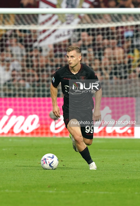 Mateusz Legowski of Us Salernitana 1919 during the Serie A TIM match between US Salernitana and Torino FC in Salerno, Italy, on September 18...