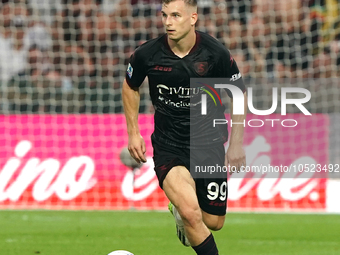 Mateusz Legowski of Us Salernitana 1919 during the Serie A TIM match between US Salernitana and Torino FC in Salerno, Italy, on September 18...