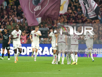 Players of Torino Fc during the Serie A TIM match between US Salernitana and Torino FC in Salerno, Italy, on September 18, 2023. (