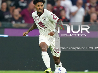 Valentino Lazaro of Torino Fc during the Serie A TIM match between US Salernitana and Torino FC in Salerno, Italy, on September 18, 2023. (