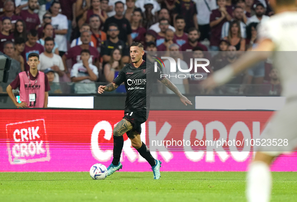 Pasquale Mazzocchi of Us Salernitana 1919 during the Serie A TIM match between US Salernitana and Torino FC in Salerno, Italy, on September...