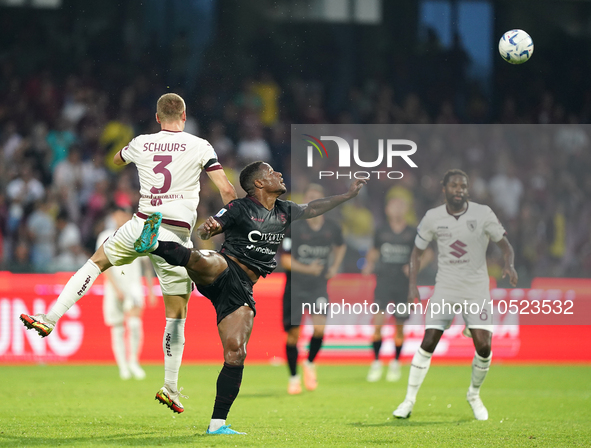 Jovane Cabral of Us Salernitana 1919 during the Serie A TIM match between US Salernitana and Torino FC in Salerno, Italy, on September 18, 2...