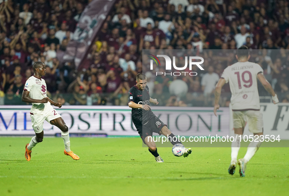 Lorenzo Pirola of Us Salernitana 1919 during the Serie A TIM match between US Salernitana and Torino FC in Salerno, Italy, on September 18,...