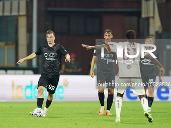 Mateusz Legowski of Us Salernitana 1919 during the Serie A TIM match between US Salernitana and Torino FC in Salerno, Italy, on September 18...