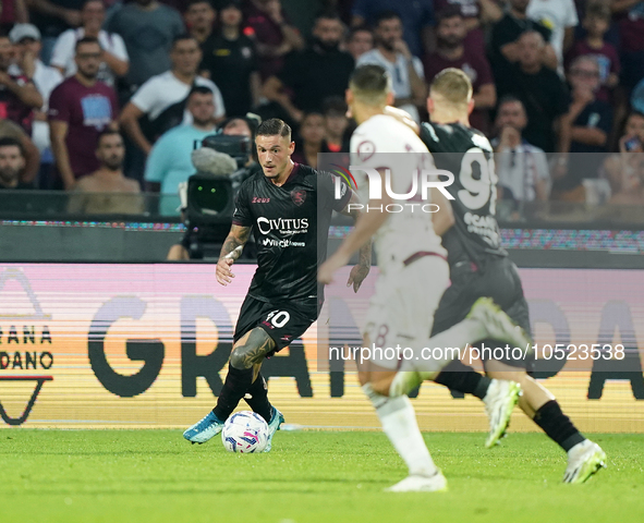 Pasquale Mazzocchi of Us Salernitana 1919 during the Serie A TIM match between US Salernitana and Torino FC in Salerno, Italy, on September...