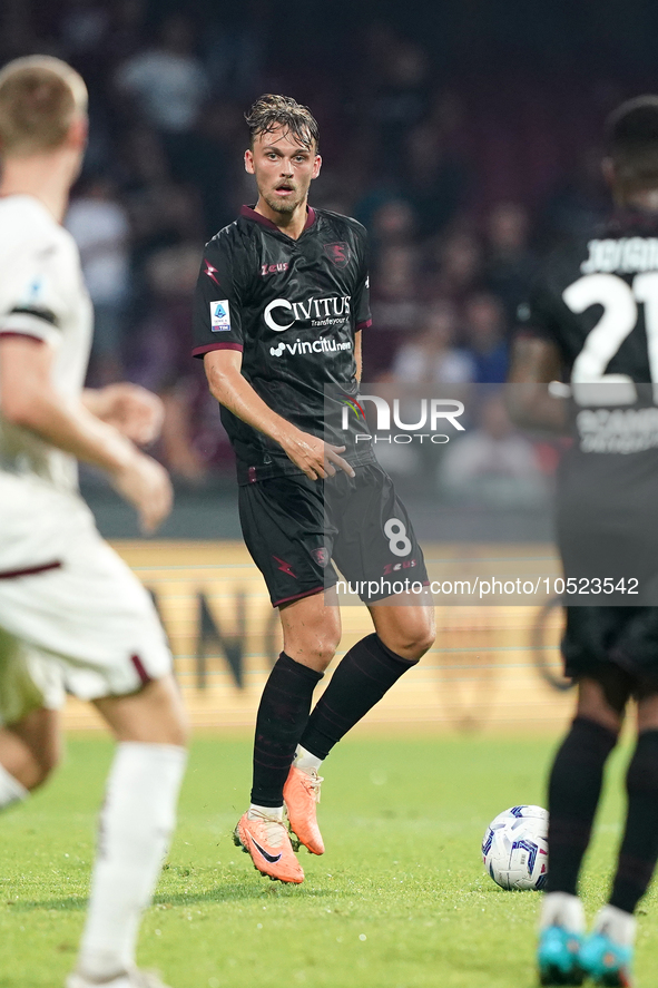 Emil Bohinen of Us Salernitana 1919 during the Serie A TIM match between US Salernitana and Torino FC in Salerno, Italy, on September 18, 20...