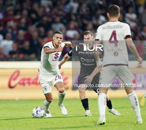 Mateusz Legowski of Us Salernitana 1919 during the Serie A TIM match between US Salernitana and Torino FC in Salerno, Italy, on September 18...