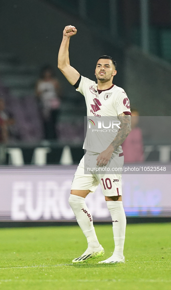 Nemanja Radonjic of Torino Fc during the Serie A TIM match between US Salernitana and Torino FC in Salerno, Italy, on September 18, 2023. 