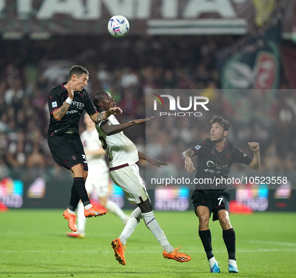 Domagoj Bradaric of Us Salernitana 1919 during the Serie A TIM match between US Salernitana and Torino FC in Salerno, Italy, on September 18...