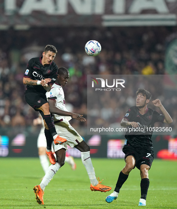 Domagoj Bradaric of Us Salernitana 1919 during the Serie A TIM match between US Salernitana and Torino FC in Salerno, Italy, on September 18...