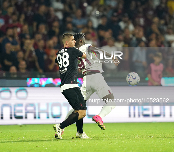 Lorenzo Pirola of Us Salernitana 1919 during the Serie A TIM match between US Salernitana and Torino FC in Salerno, Italy, on September 18,...