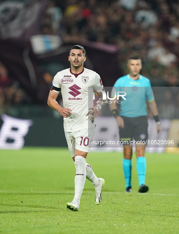 Nemanja Radonjic of Torino Fc during the Serie A TIM match between US Salernitana and Torino FC in Salerno, Italy, on September 18, 2023. 