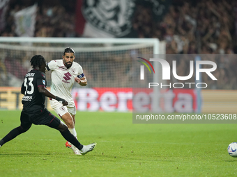 Loum Tchaouna of Us Salernitana 1919 during the Serie A TIM match between US Salernitana and Torino FC in Salerno, Italy, on September 18, 2...