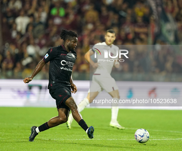 Loum Tchaouna of Us Salernitana 1919 during the Serie A TIM match between US Salernitana and Torino FC in Salerno, Italy, on September 18, 2...