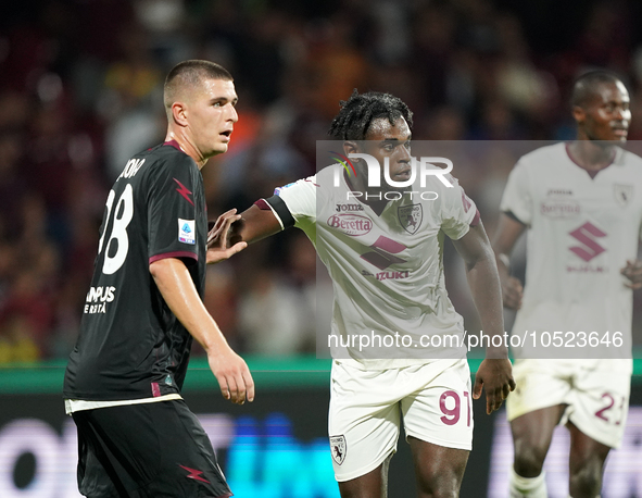 Duvan Zapata of Torino Fc during the Serie A TIM match between US Salernitana and Torino FC in Salerno, Italy, on September 18, 2023. 