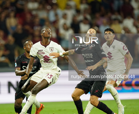 Demba Seck of Torino Fc during the Serie A TIM match between US Salernitana and Torino FC in Salerno, Italy, on September 18, 2023. 