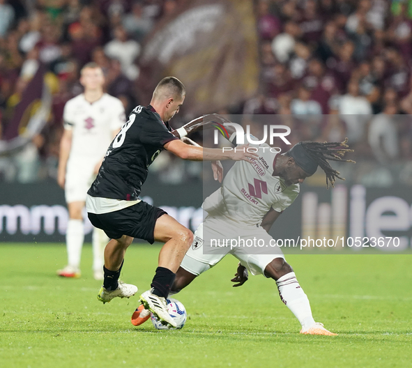 Yann Karamoh of Torino Fc during the Serie A TIM match between US Salernitana and Torino FC in Salerno, Italy, on September 18, 2023. 