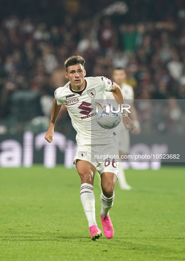 Gvidas Gineitis of Torino Fc during the Serie A TIM match between US Salernitana and Torino FC in Salerno, Italy, on September 18, 2023. 