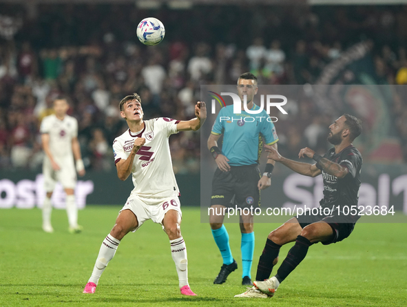 Gvidas Gineitis of Torino Fc during the Serie A TIM match between US Salernitana and Torino FC in Salerno, Italy, on September 18, 2023. 