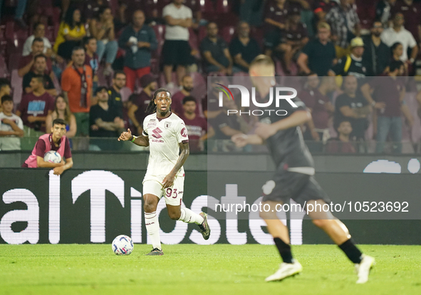 Brandon Soppy of Torino Fc during the Serie A TIM match between US Salernitana and Torino FC in Salerno, Italy, on September 18, 2023. 