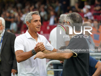 Paulo Sousa with Ivan Juric head coach of Torino Fc during the Serie A TIM match between US Salernitana and Torino FC in Salerno, Italy, on...