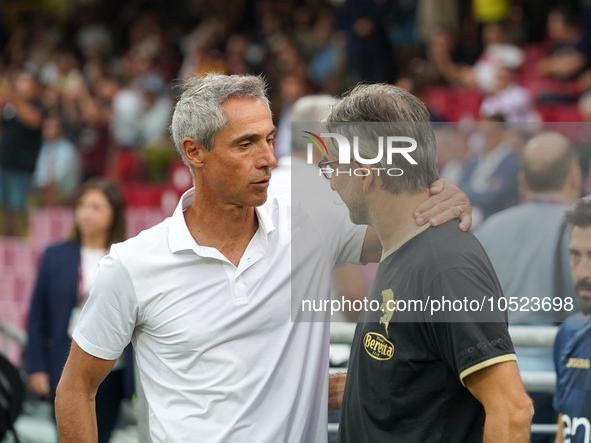 Paulo Sousa with Ivan Juric head coach of Torino Fc during the Serie A TIM match between US Salernitana and Torino FC in Salerno, Italy, on...