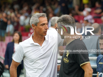 Paulo Sousa with Ivan Juric head coach of Torino Fc during the Serie A TIM match between US Salernitana and Torino FC in Salerno, Italy, on...