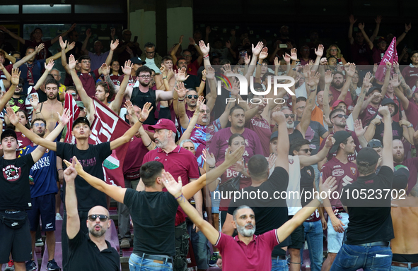 Supporters of Torino Fc during the Serie A TIM match between US Salernitana and Torino FC in Salerno, Italy, on September 18, 2023. 