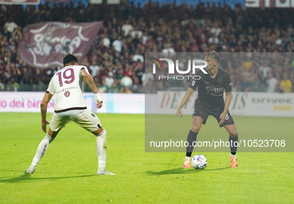 Emil Bohinen of Us Salernitana 1919 during the Serie A TIM match between US Salernitana and Torino FC in Salerno, Italy, on September 18, 20...