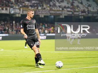 Matteo Lovato of Us Salernitana 1919 during the Serie A TIM match between US Salernitana and Torino FC in Salerno, Italy, on September 18, 2...