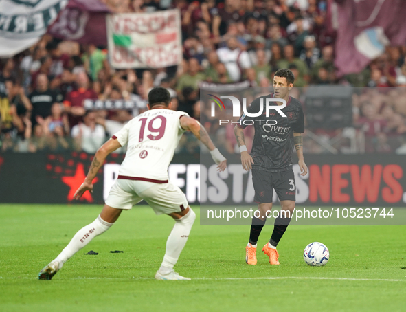 Domagoj Bradaric of Us Salernitana 1919 during the Serie A TIM match between US Salernitana and Torino FC in Salerno, Italy, on September 18...