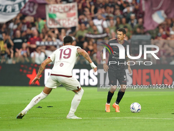 Domagoj Bradaric of Us Salernitana 1919 during the Serie A TIM match between US Salernitana and Torino FC in Salerno, Italy, on September 18...