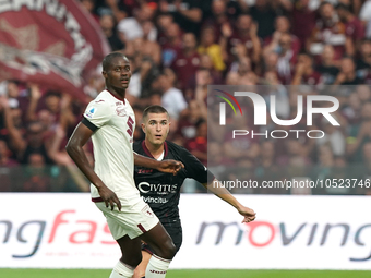 Lorenzo Pirola of Us Salernitana 1919 during the Serie A TIM match between US Salernitana and Torino FC in Salerno, Italy, on September 18,...