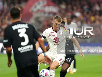 Perr Schuurs of Torino Fc during the Serie A TIM match between US Salernitana and Torino FC in Salerno, Italy, on September 18, 2023. (