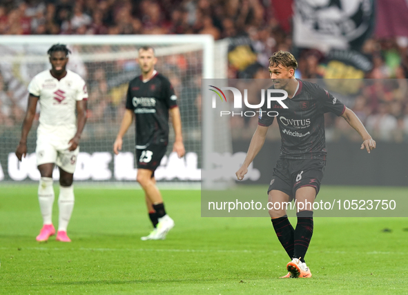 Emil Bohinen of Us Salernitana 1919 during the Serie A TIM match between US Salernitana and Torino FC in Salerno, Italy, on September 18, 20...