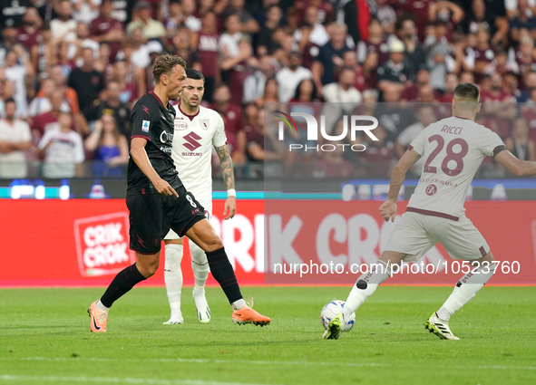 Emil Bohinen of Us Salernitana 1919 during the Serie A TIM match between US Salernitana and Torino FC in Salerno, Italy, on September 18, 20...