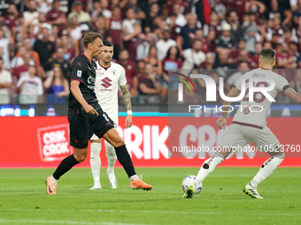 Emil Bohinen of Us Salernitana 1919 during the Serie A TIM match between US Salernitana and Torino FC in Salerno, Italy, on September 18, 20...