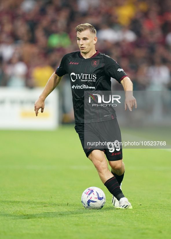 Mateusz Legowski of Us Salernitana 1919 during the Serie A TIM match between US Salernitana and Torino FC in Salerno, Italy, on September 18...