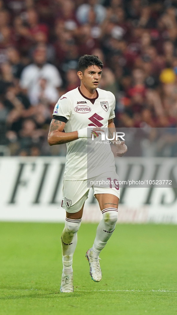 Raoul Bellanova of Torino Fc during the Serie A TIM match between US Salernitana and Torino FC in Salerno, Italy, on September 18, 2023. 