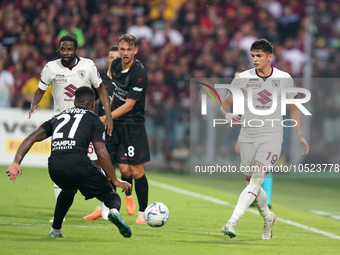 Raoul Bellanova of Torino Fc during the Serie A TIM match between US Salernitana and Torino FC in Salerno, Italy, on September 18, 2023. (