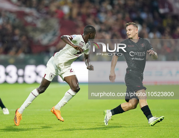 Demba Seck of Torino Fc during the Serie A TIM match between US Salernitana and Torino FC in Salerno, Italy, on September 18, 2023. 