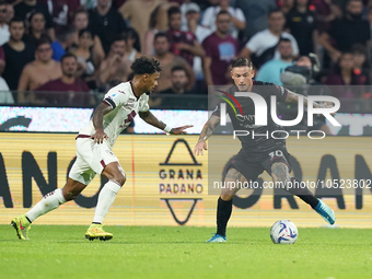 Pasquale Mazzocchi of Us Salernitana 1919 during the Serie A TIM match between US Salernitana and Torino FC in Salerno, Italy, on September...