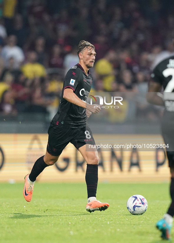 Emil Bohinen of Us Salernitana 1919 during the Serie A TIM match between US Salernitana and Torino FC in Salerno, Italy, on September 18, 20...